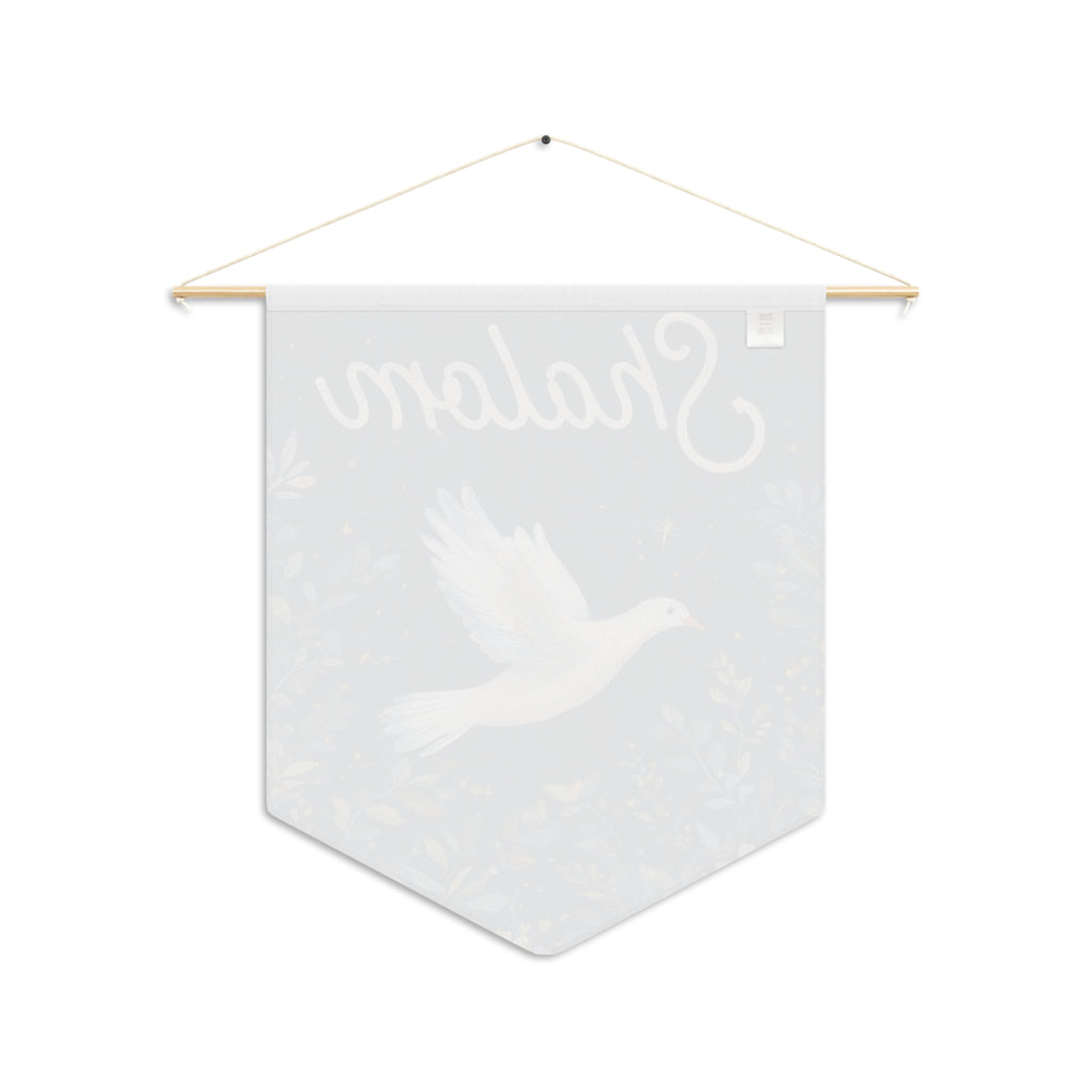 Shalom Dove Pennant | Wall Banner, Peace Prayer Home Decor