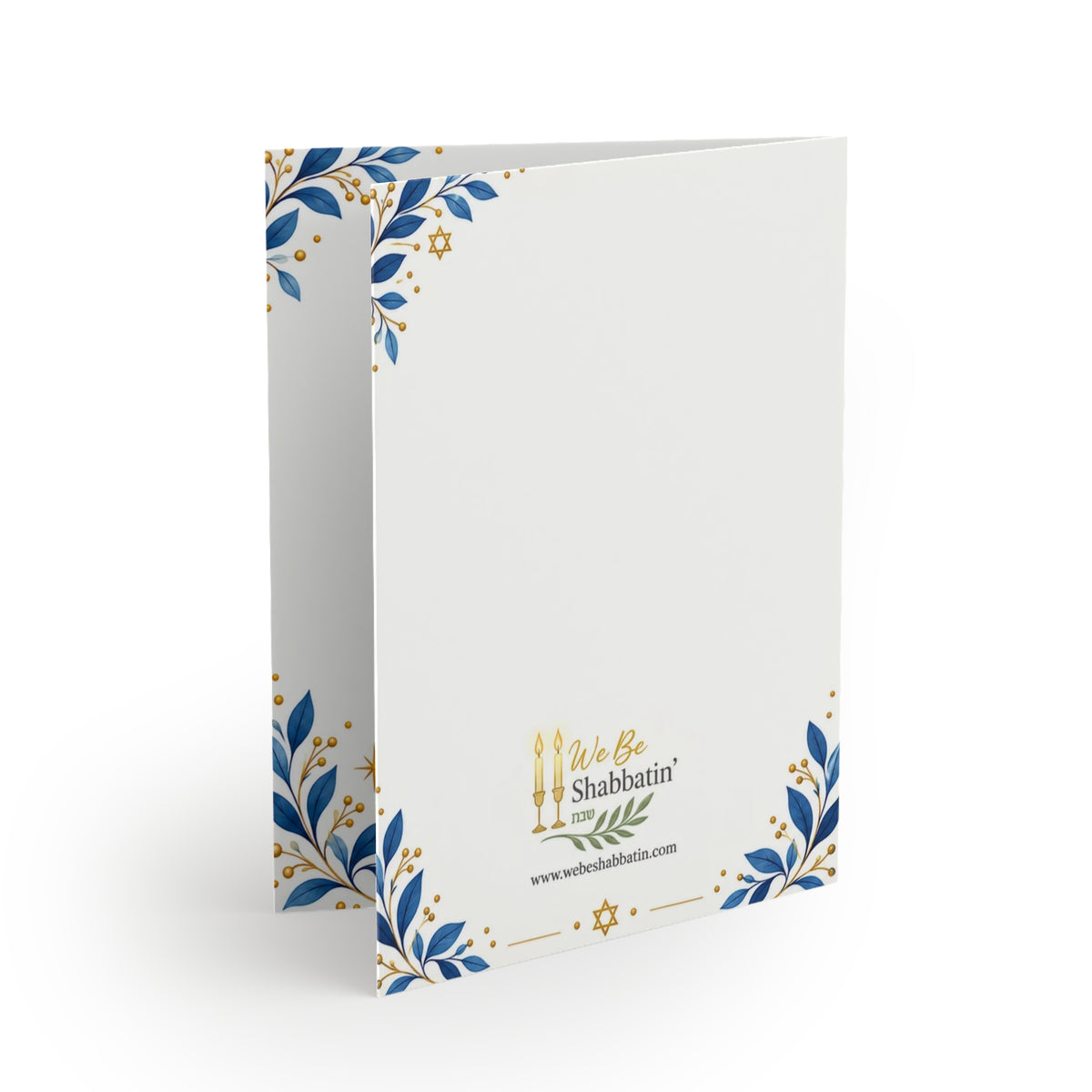 Love and Light Hanukkah Card | Festival of Lights Greeting Card | Blue & Gold Hanukkah Cards (8, 16, and 24 pcs)