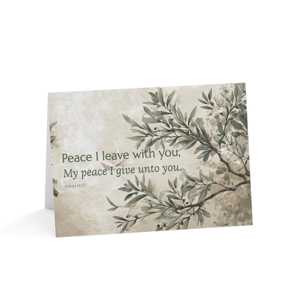 Peace I Leave With You - Inspirational Note Cards, Encouragement, Thank You, Sympathy, 1-50pc Sets