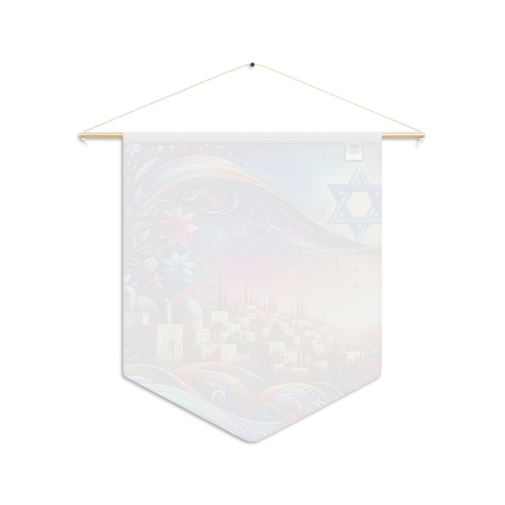 Jerusalem | Colorful Watercolor Wall Pennant