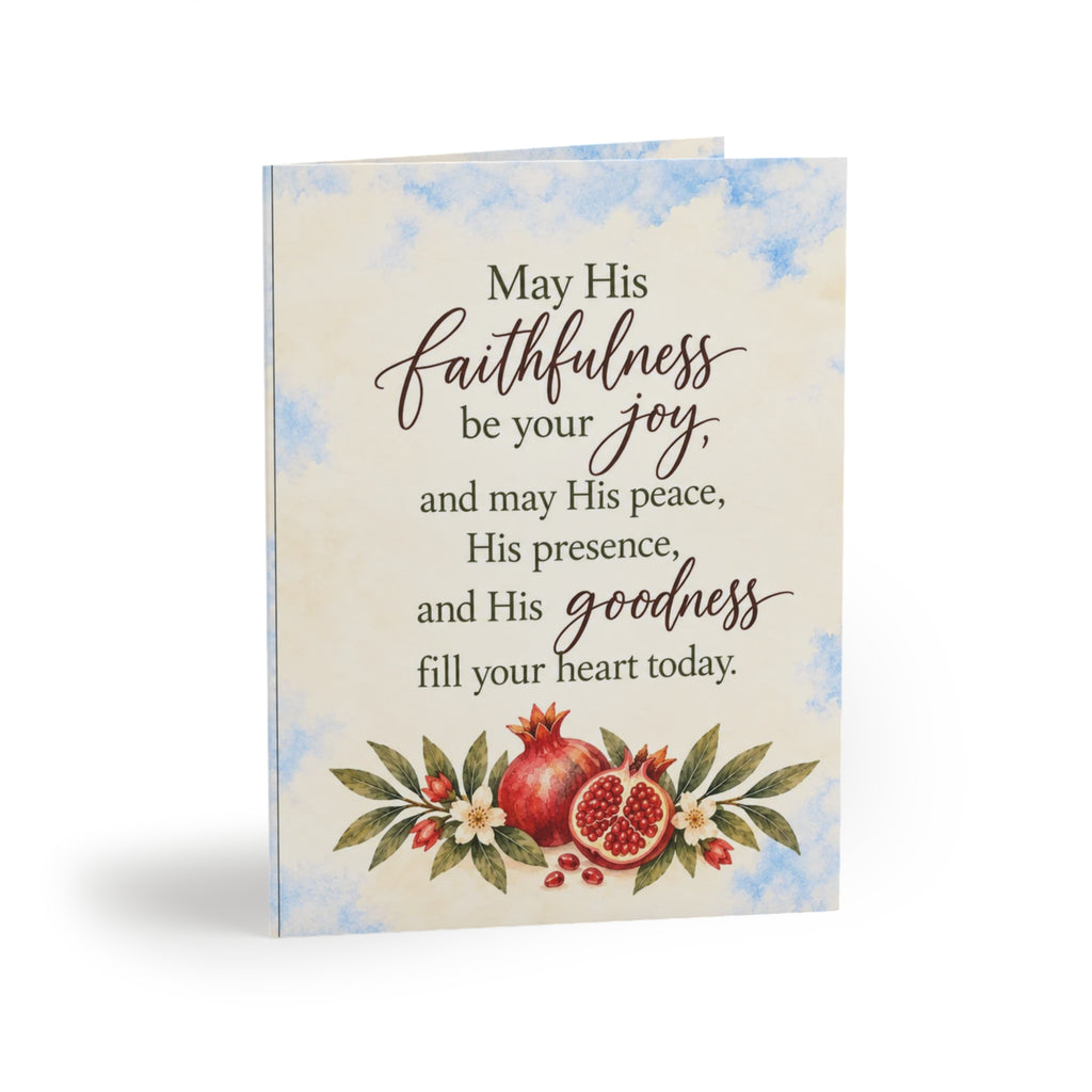 May His Faithfulness Be Your Joy Greeting Card | Faith-Based Encouragement Card (8, 16, and 24 pcs)