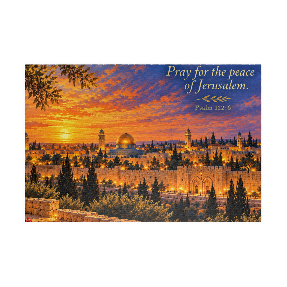 Pray for the Peace of Jerusalem Puzzle – Psalm 122:6 Adult & Teen Jerusalem Art Puzzle | 110–1014 Pieces