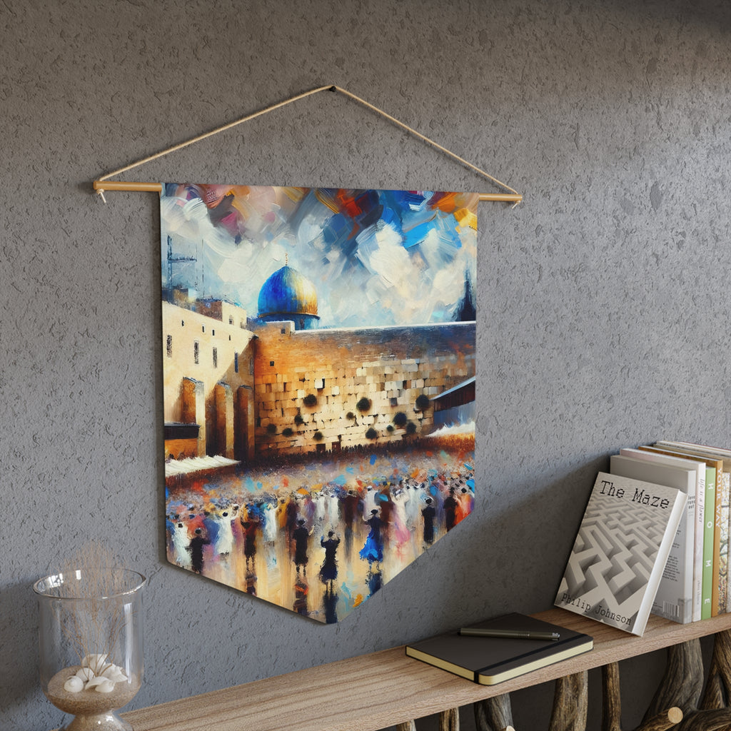 Jerusalem | Western Wall Watercolor Wall Pennant