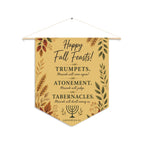 Happy Fall Feasts | Trumpets Atonement Tabernacles Wall Pennant