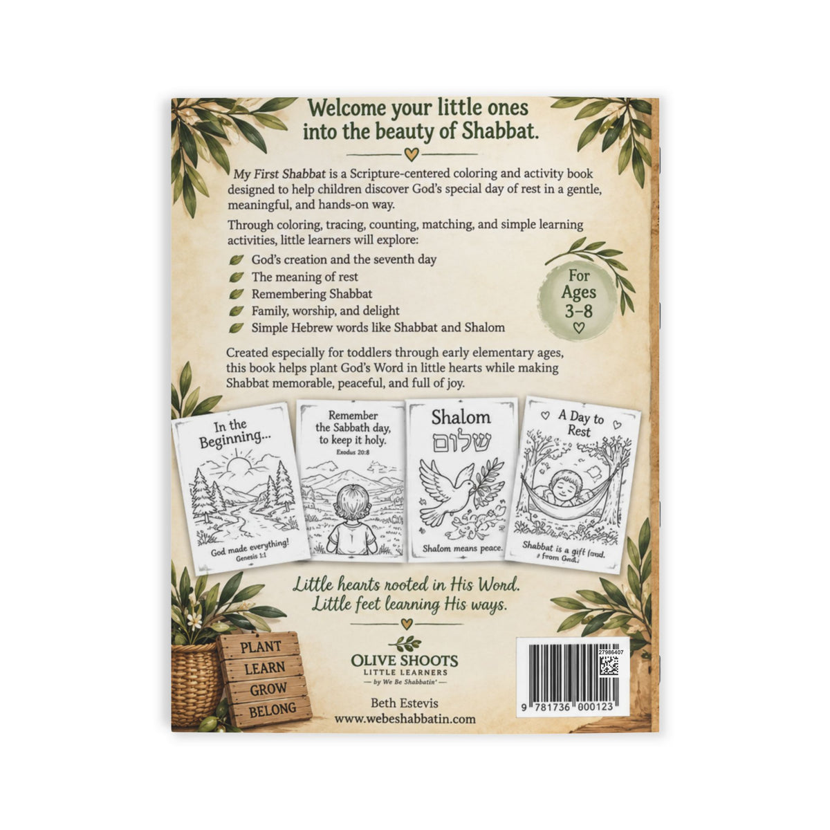 My First Shabbat Coloring Book — Biblical Shabbat Activity Book for Kids (Ages 3-8)