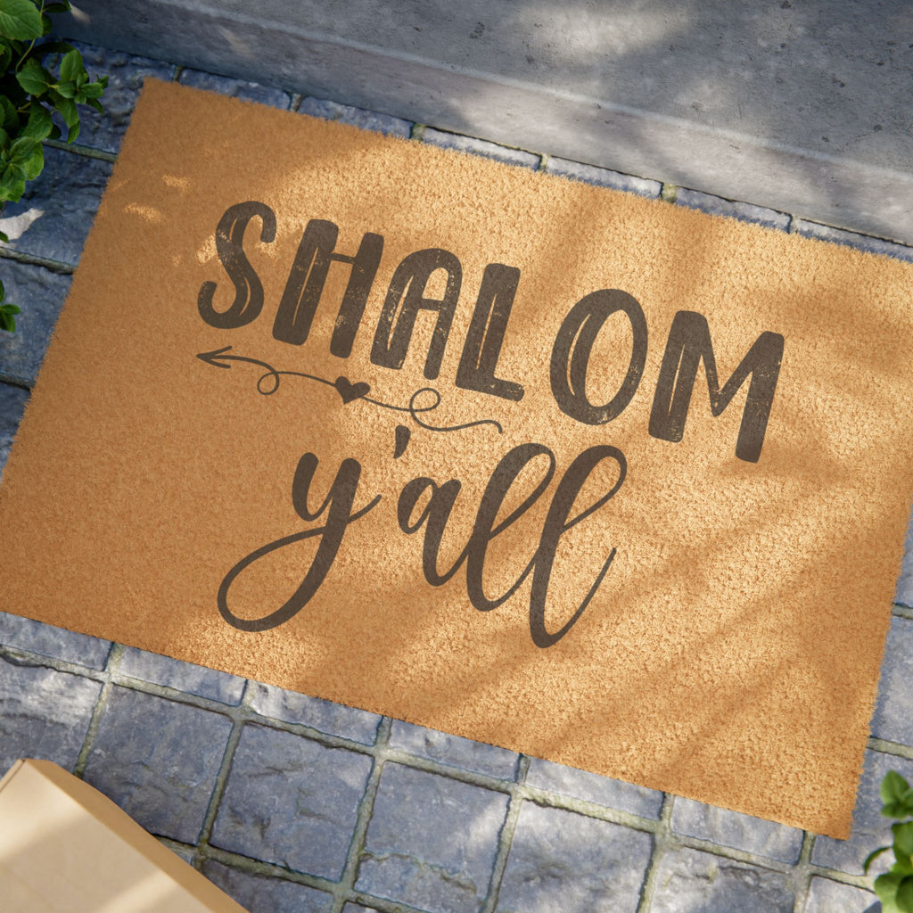Shalom Y'all Welcome Mat