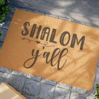 Shalom Y'all Welcome Mat