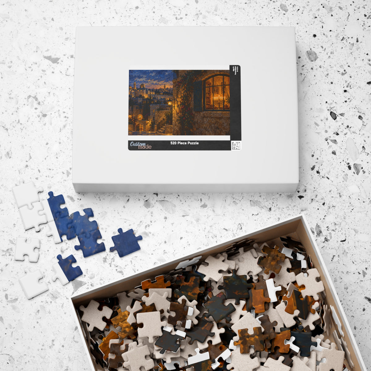 Hanukkah in Jerusalem – Glowing Hanukkiah Window Art Puzzle for Adults & Teens | 110–1014 Pieces