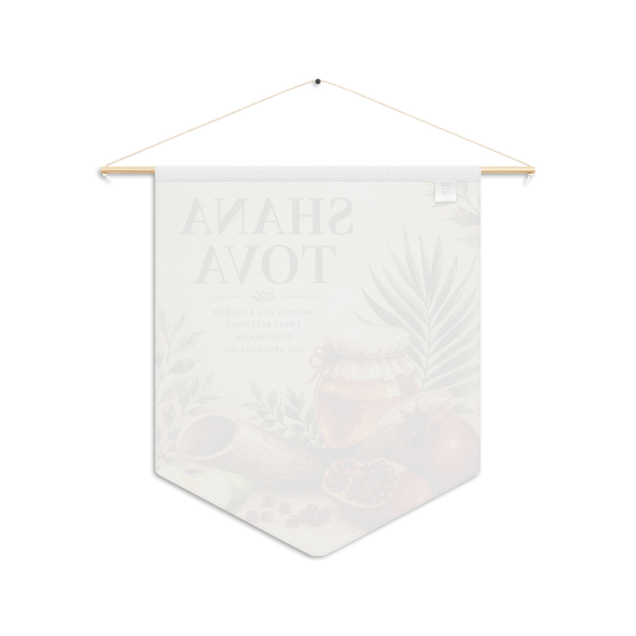 Shana Tova | Honey, Pomegranate & Shofar Wall Pennant
