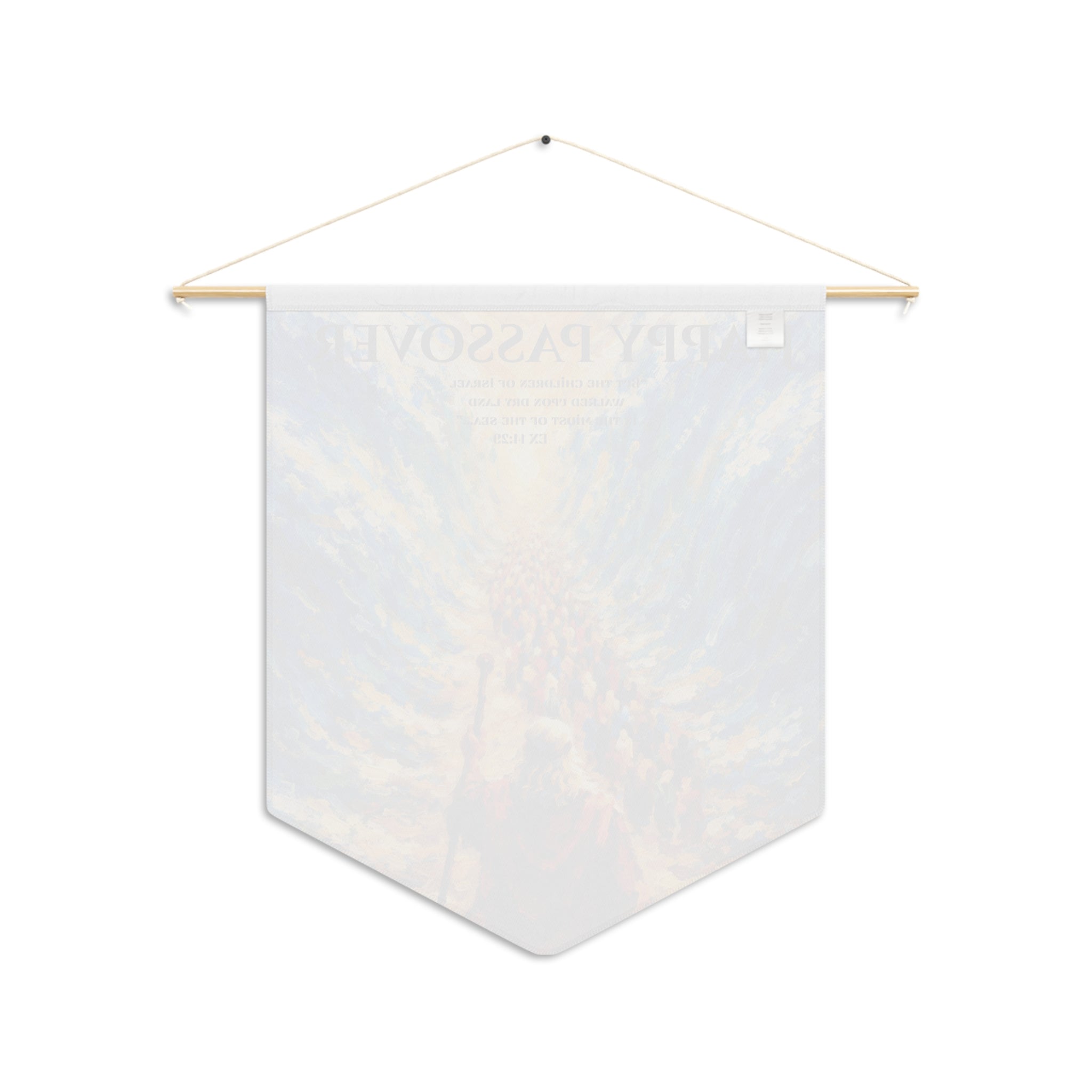 Happy Passover Pennant - Exodus 14:29 Wall Hanging