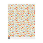 Hanukkah Wrapping Paper - Cream Judaica Gift Wrap with Menorahs & Olive Branches