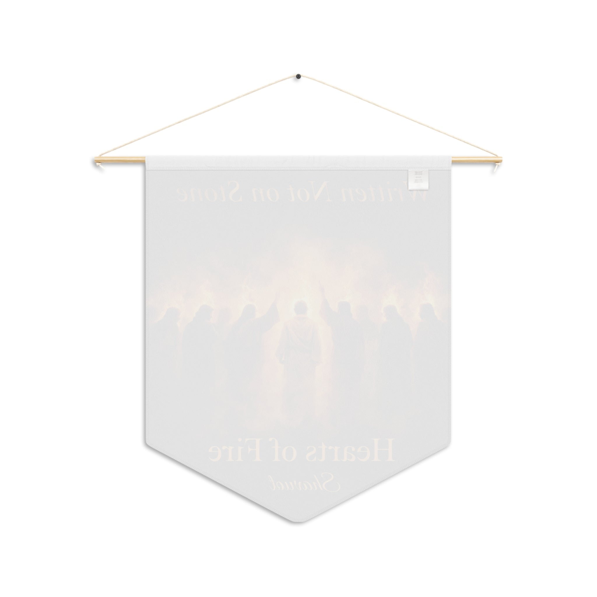 Written Not on Stone, Hearts of Fire | Shavuot Wall Pennant
