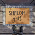 Shalom Y'all Welcome Mat