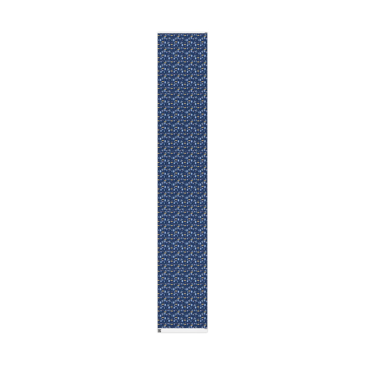Judaica Gift Wrap with Challah, Kiddush Cup, Doves & Olive Branches