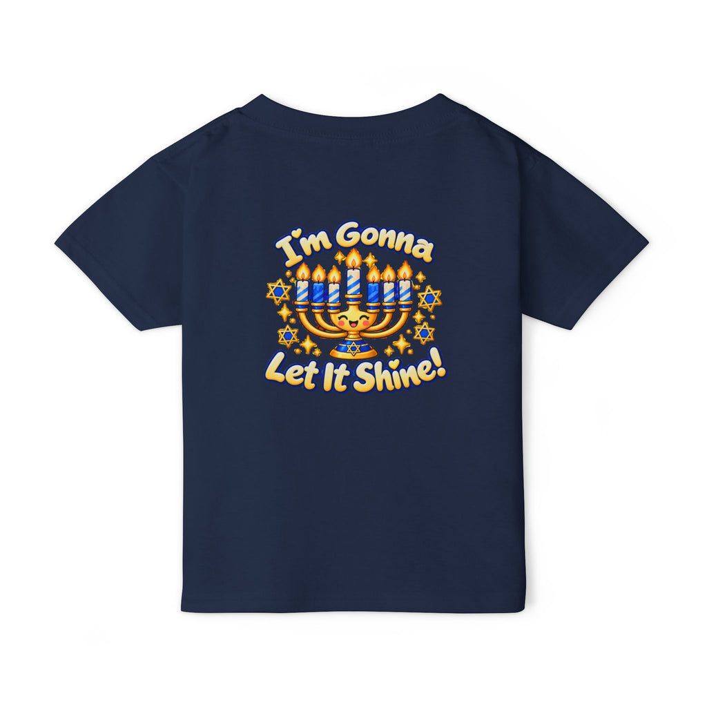 Toddler T‑Shirt — “This Little of Mine” Hanukkah Menorah Baby Tee (I’m Gonna Let It Shine!)