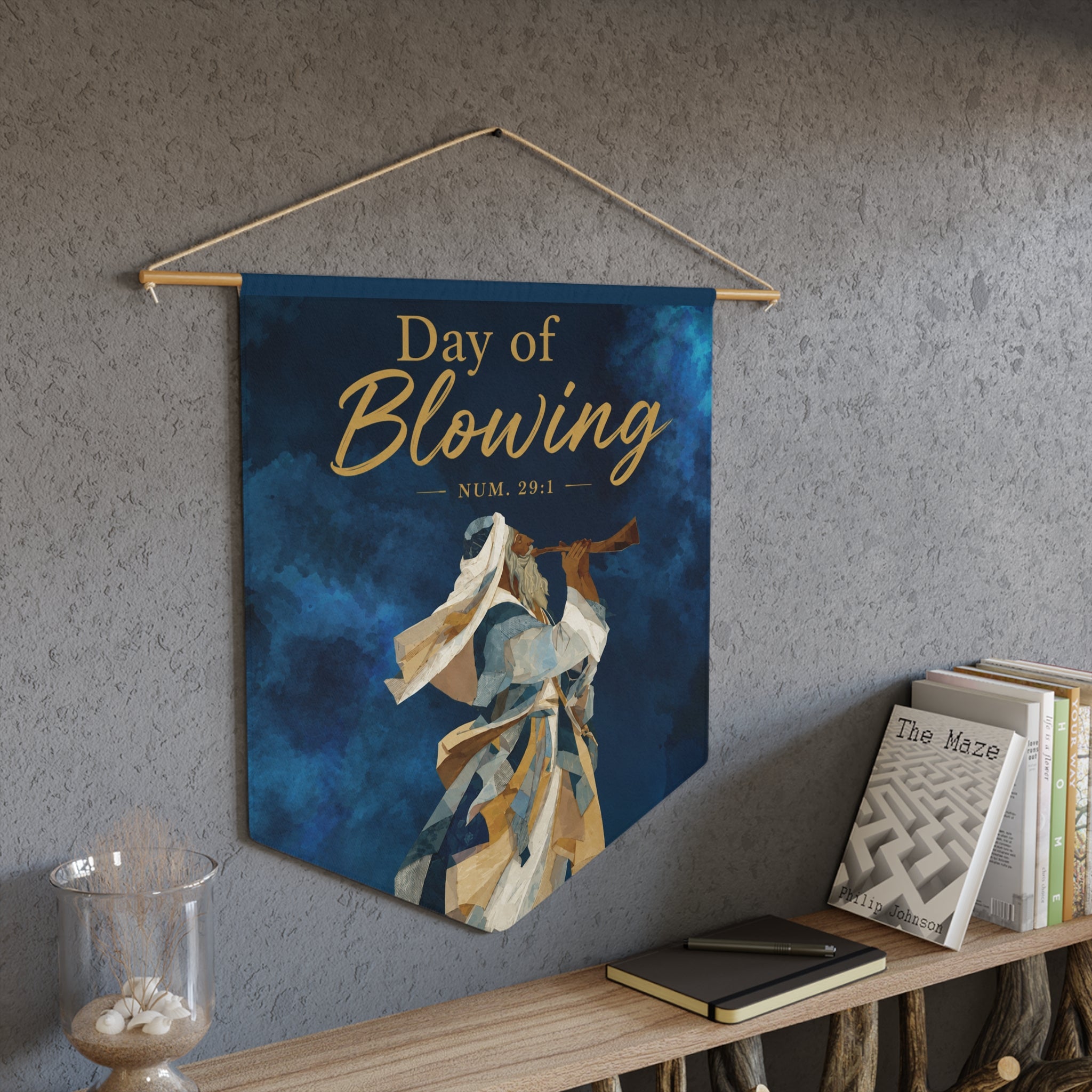 Day of Blowing | Numbers 29:1 Shofar Wall Pennant