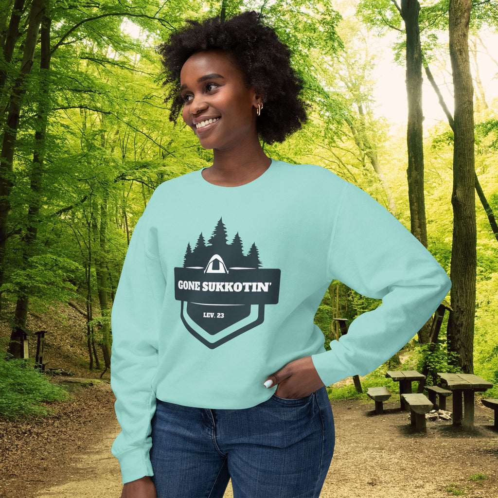 Gone Sukkotin’ Sweatshirt | Sukkot Camping Feast Gear | Lev 23 Crewneck