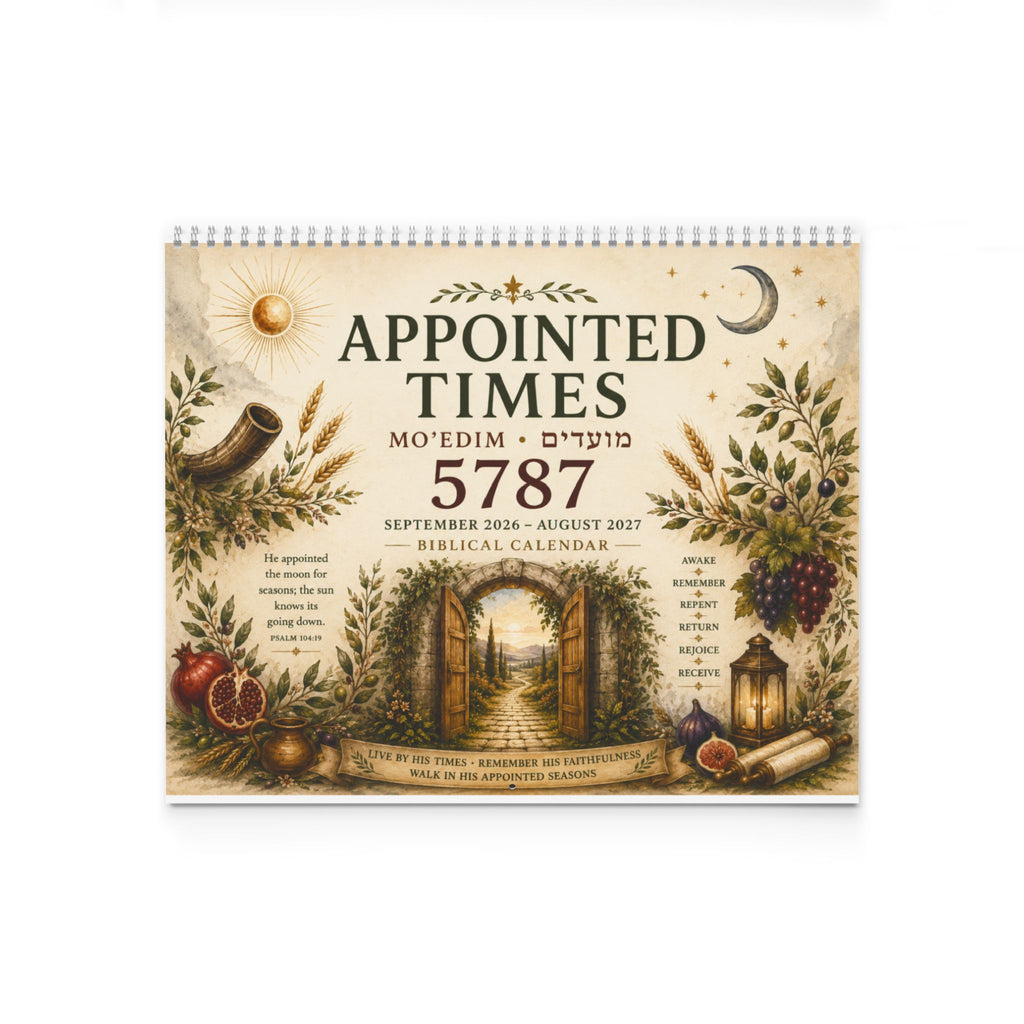 Biblical Hebrew Calendar 2026–2027 | Appointed Times & Feast Days Wall Calendar