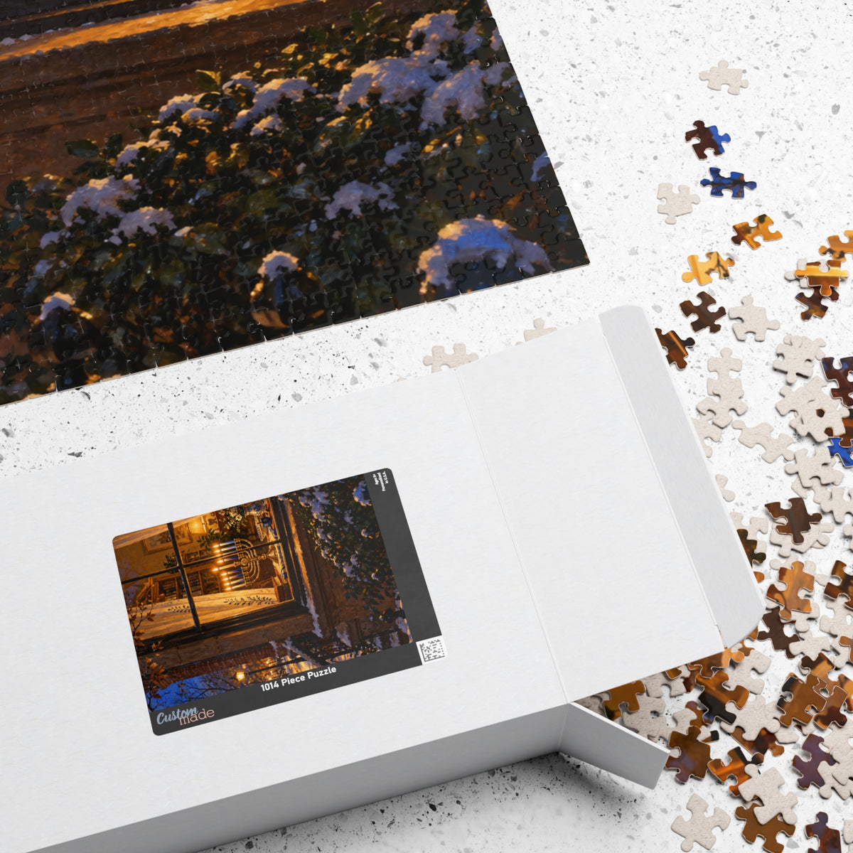Hanukkah Puzzle for Adults – Glowing Hanukkiah Window Oil Painting Puzzle | 110–1014 Pieces
