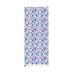 Light Blue Gift Wrap with Torah Scrolls, Challah, Apples | Judaica Wrapping Paper