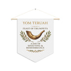Yom Teruah | Feast of Trumpets Shofar Wall Pennant