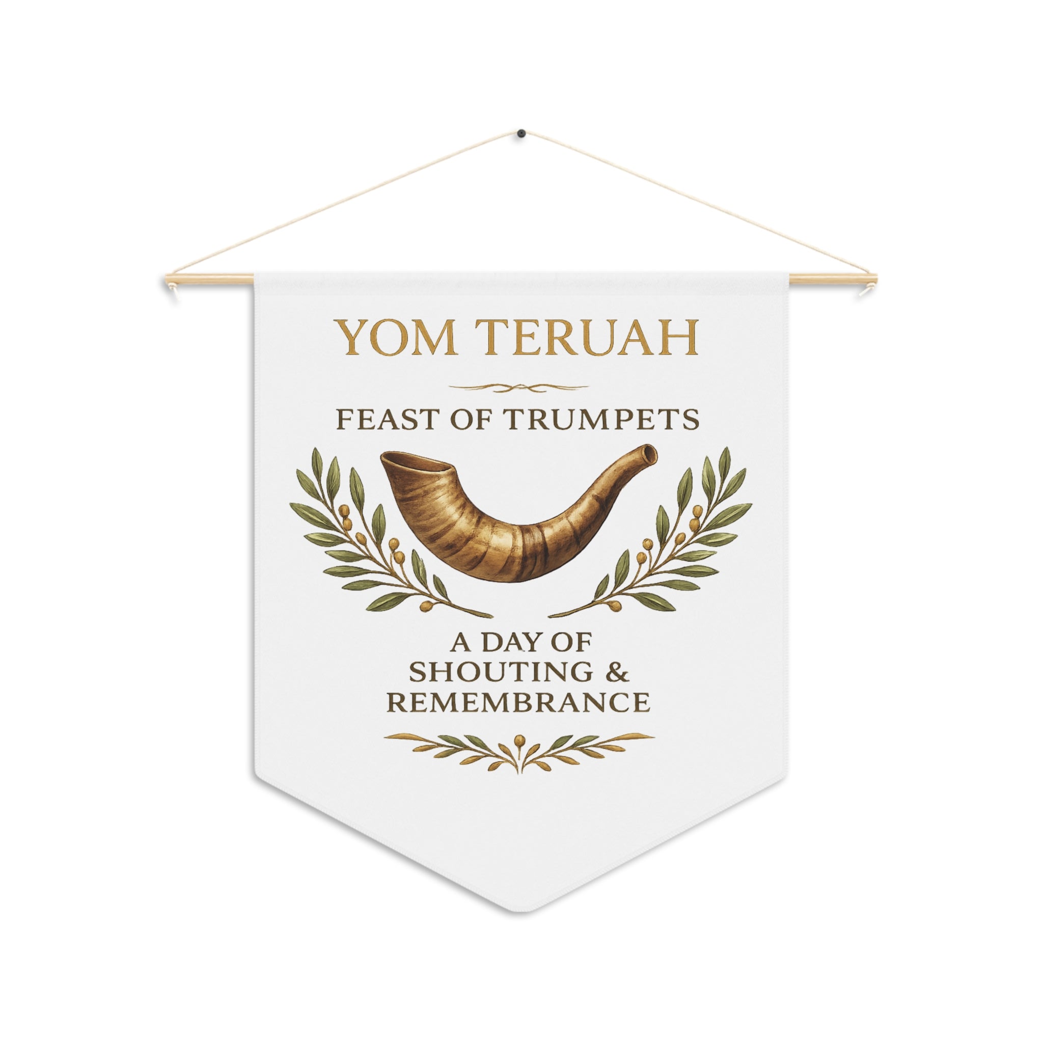Yom Teruah | Feast of Trumpets Shofar Wall Pennant