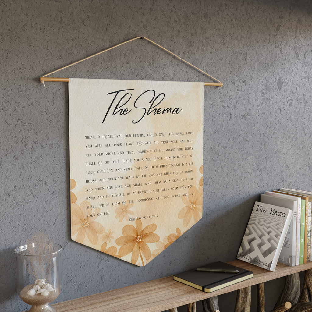 The Shema | Deuteronomy 6:4–9 Wall Pennant