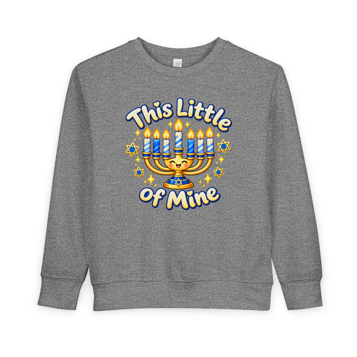 This Little Light of Mine Hanukkah Toddler Sweatshirt – Front & Back Menorah Pullover | I’m Gonna Let It Shine