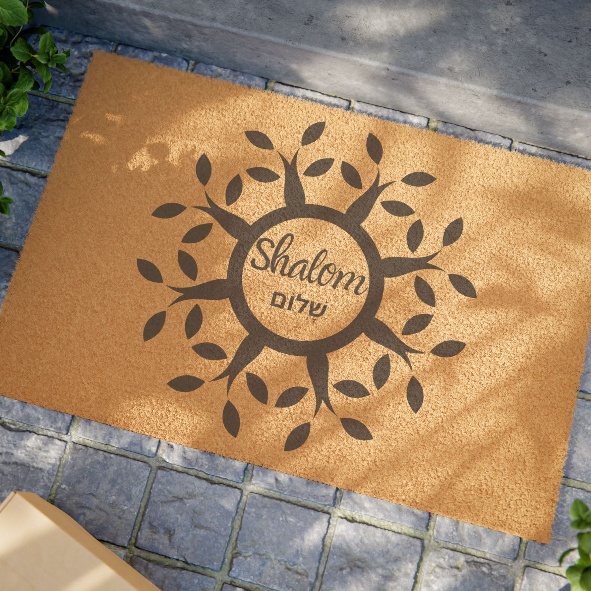 Shalom Olive Branch Welcome Mat