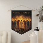 Written Not on Stone, Hearts of Fire | Shavuot Wall Pennant