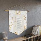 The Shema | Deuteronomy 6:4–9 Floral Wall Pennant