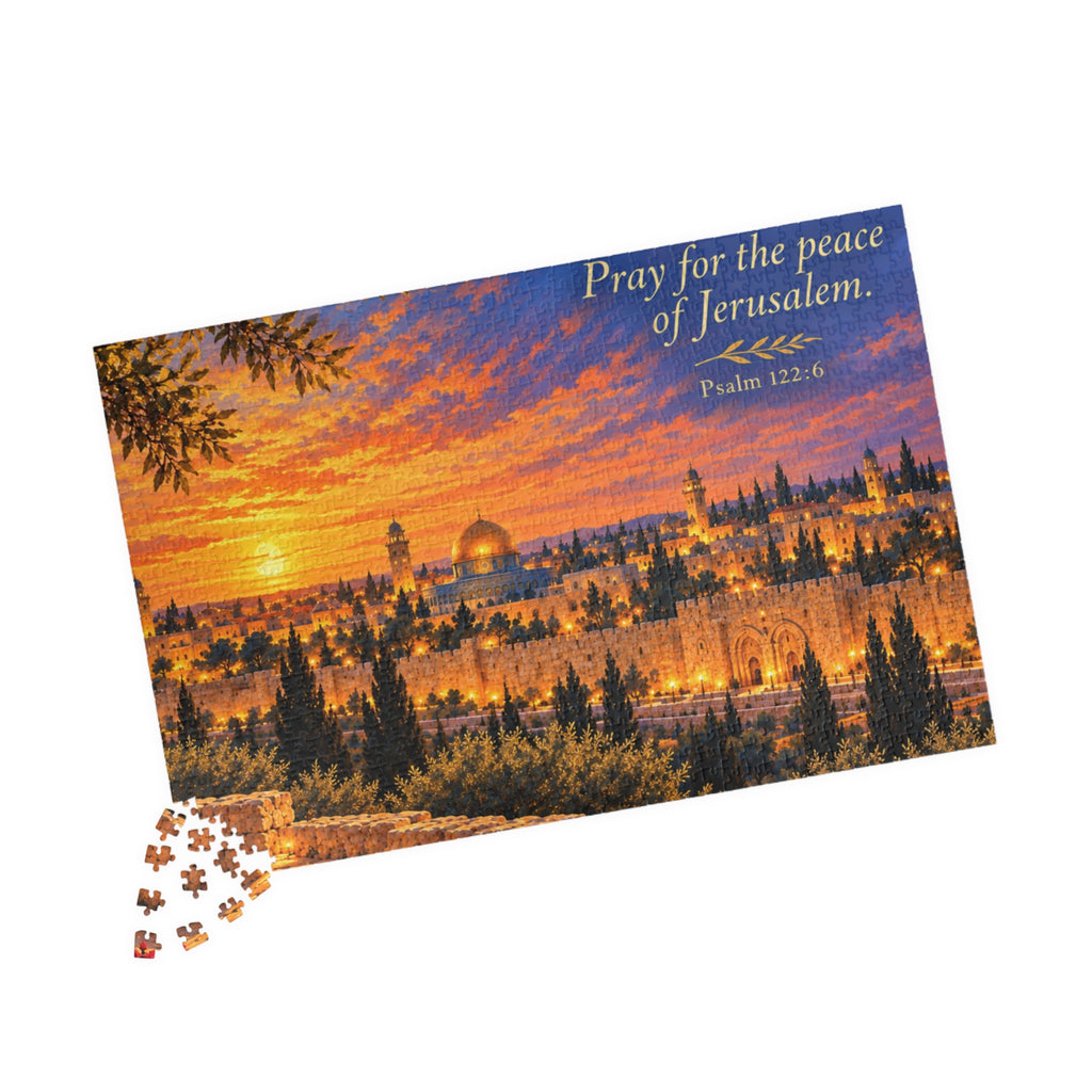 Pray for the Peace of Jerusalem Puzzle – Psalm 122:6 Adult & Teen Jerusalem Art Puzzle | 110–1014 Pieces