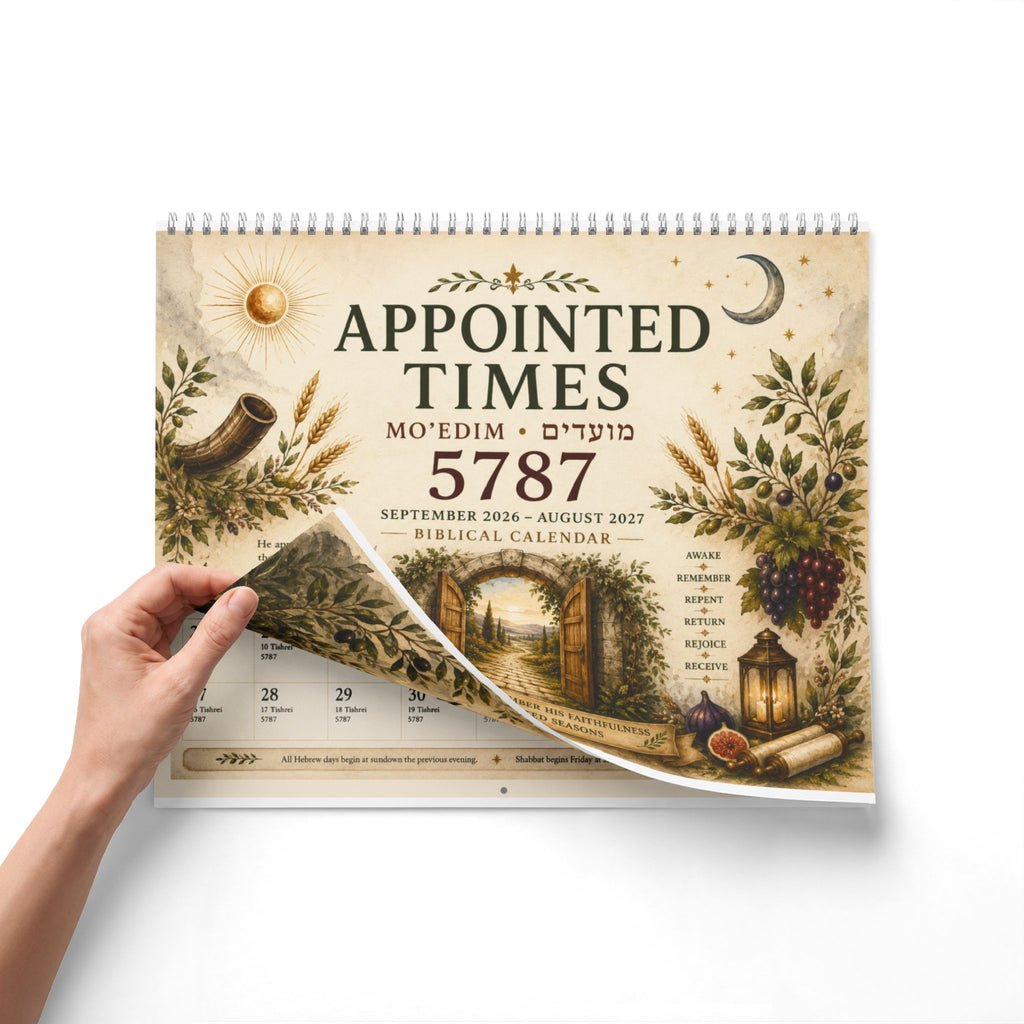 Biblical Hebrew Calendar 2026–2027 | Appointed Times & Feast Days Wall Calendar