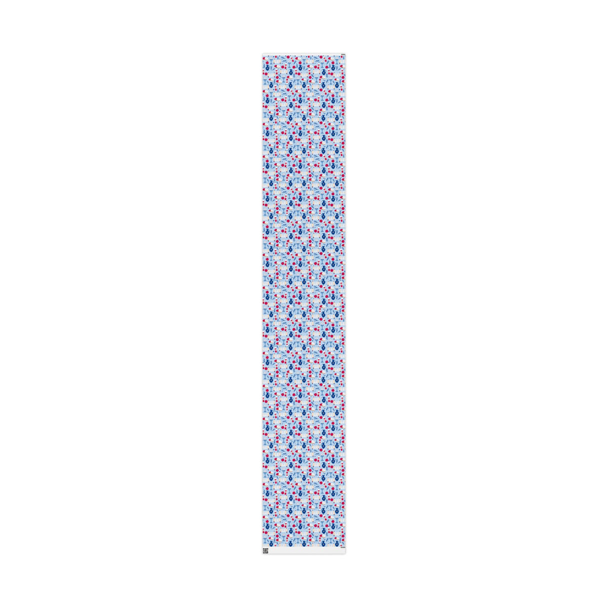 Light Blue Gift Wrap with Torah Scrolls, Challah, Apples | Judaica Wrapping Paper