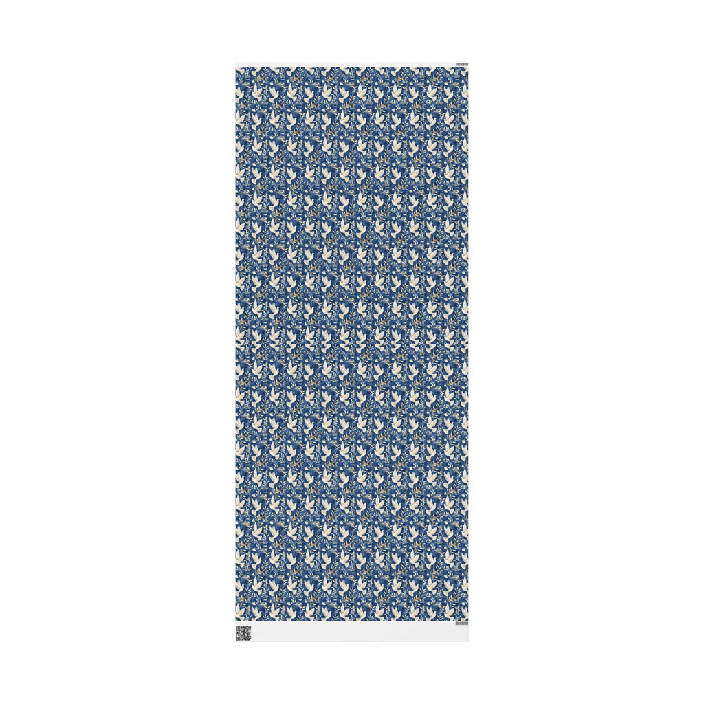 Peace Dove Wrapping Paper | Blue & Gold Judaica Gift Wrap