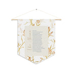 The Shema | Deuteronomy 6:4–9 Floral Wall Pennant