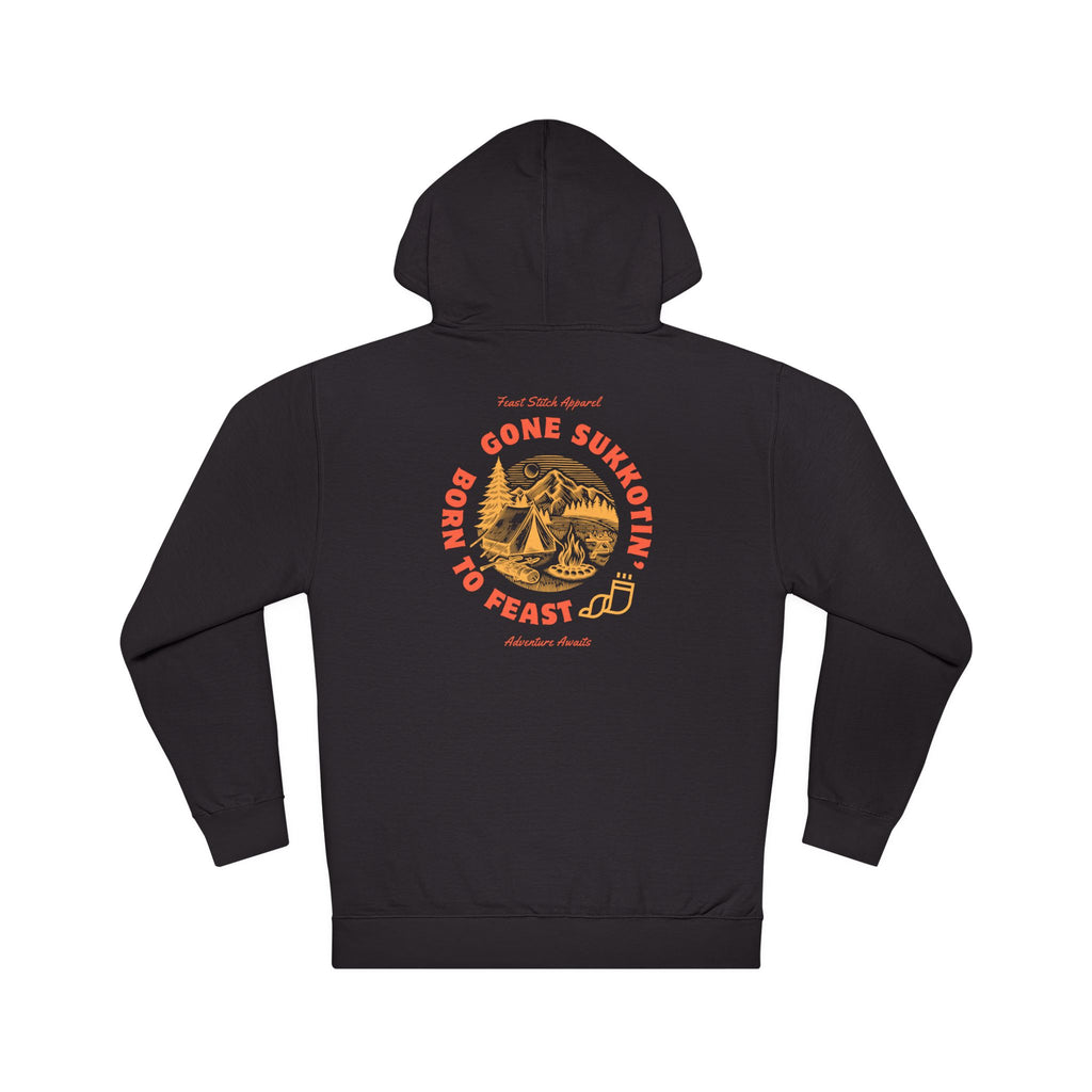 Gone Sukkotin Adult Long Sleeve Sweatshirt - Feast of Tabernacles Camping Hoodie | Born to Feast Sukkot Apparel for Men & Women