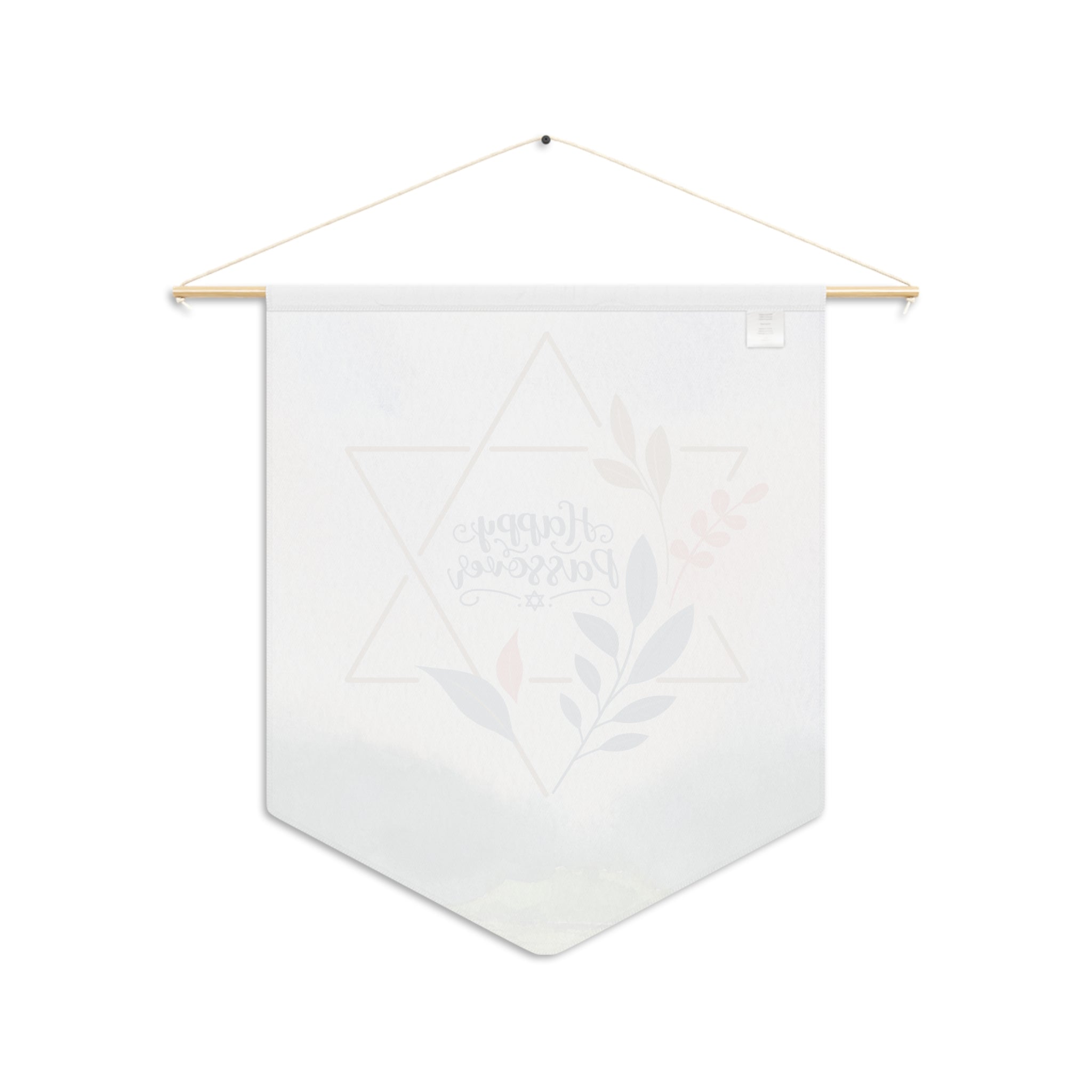 Happy Passover Pennant | Star of David Floral Wall Banner