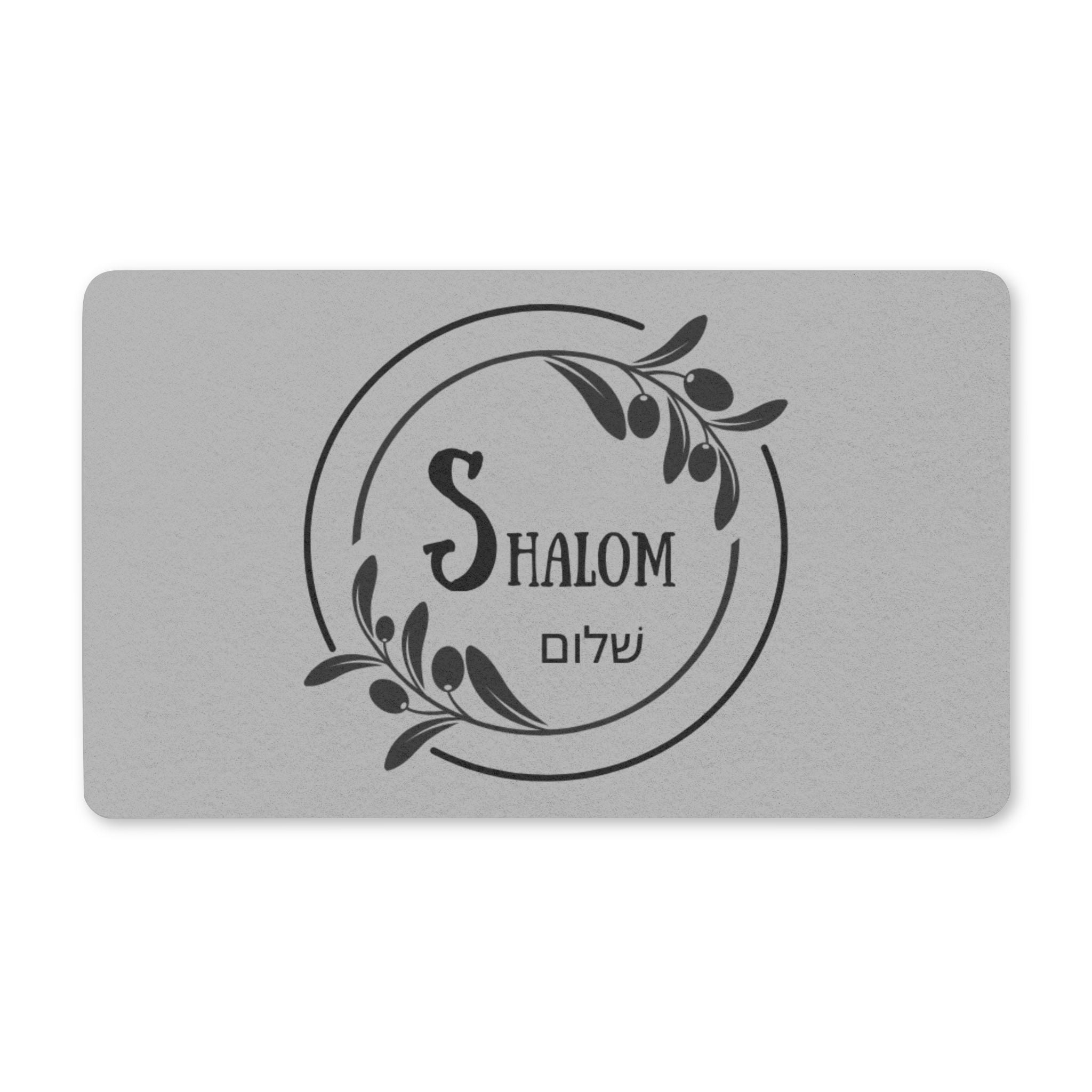 Shalom Hebrew Indoor/Outdoor Mat