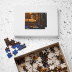 Hanukkah Puzzle for Adults – Glowing Hanukkiah Window Oil Painting Puzzle | 110–1014 Pieces