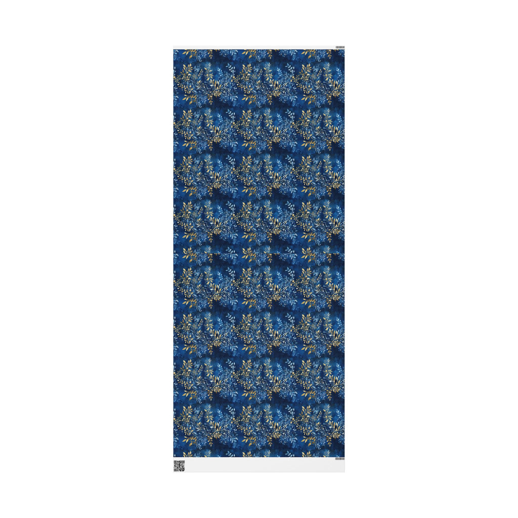 Elegant Blue & Gold Judaica Gift Wrap