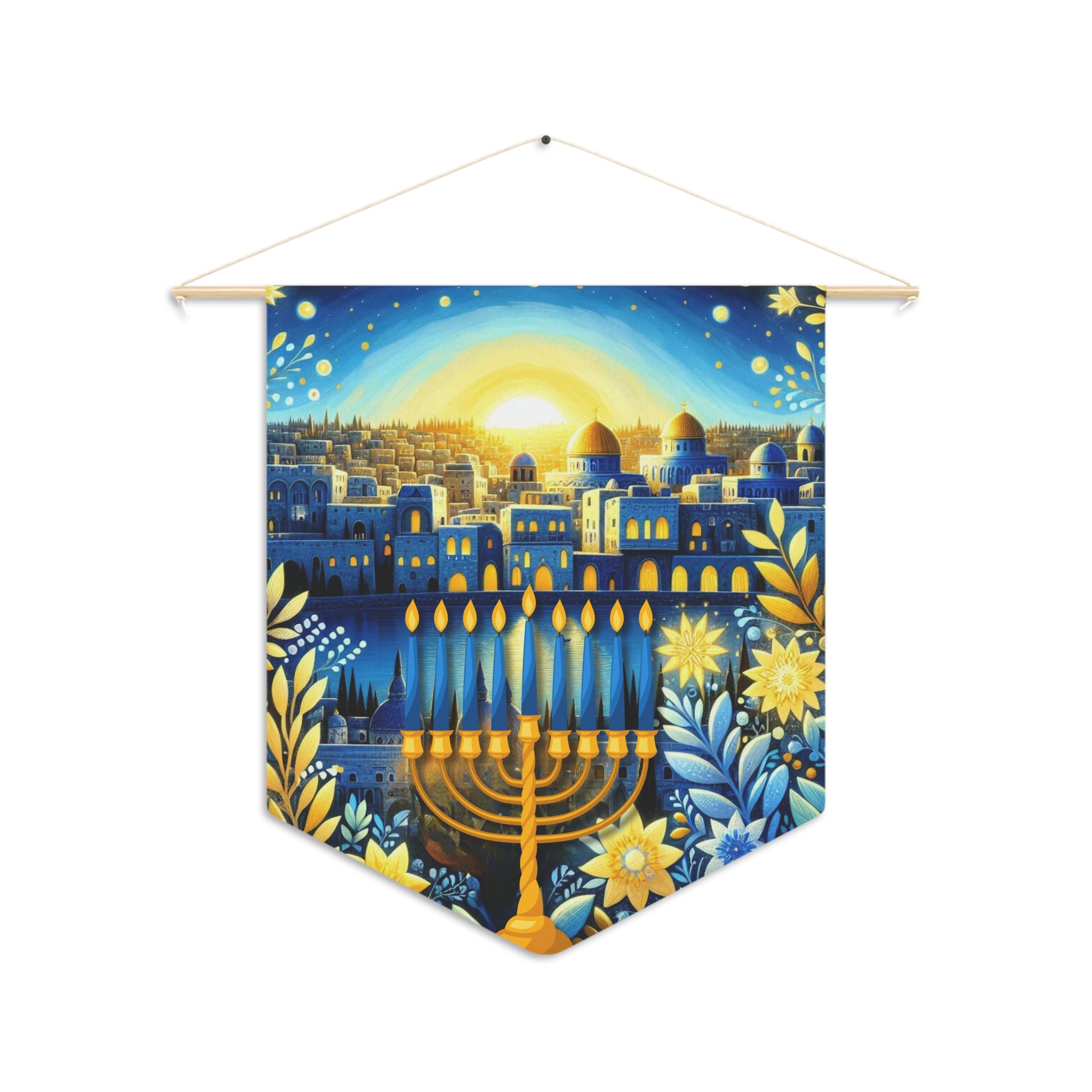 Festival of Lights | Hanukkah Wall Pennant