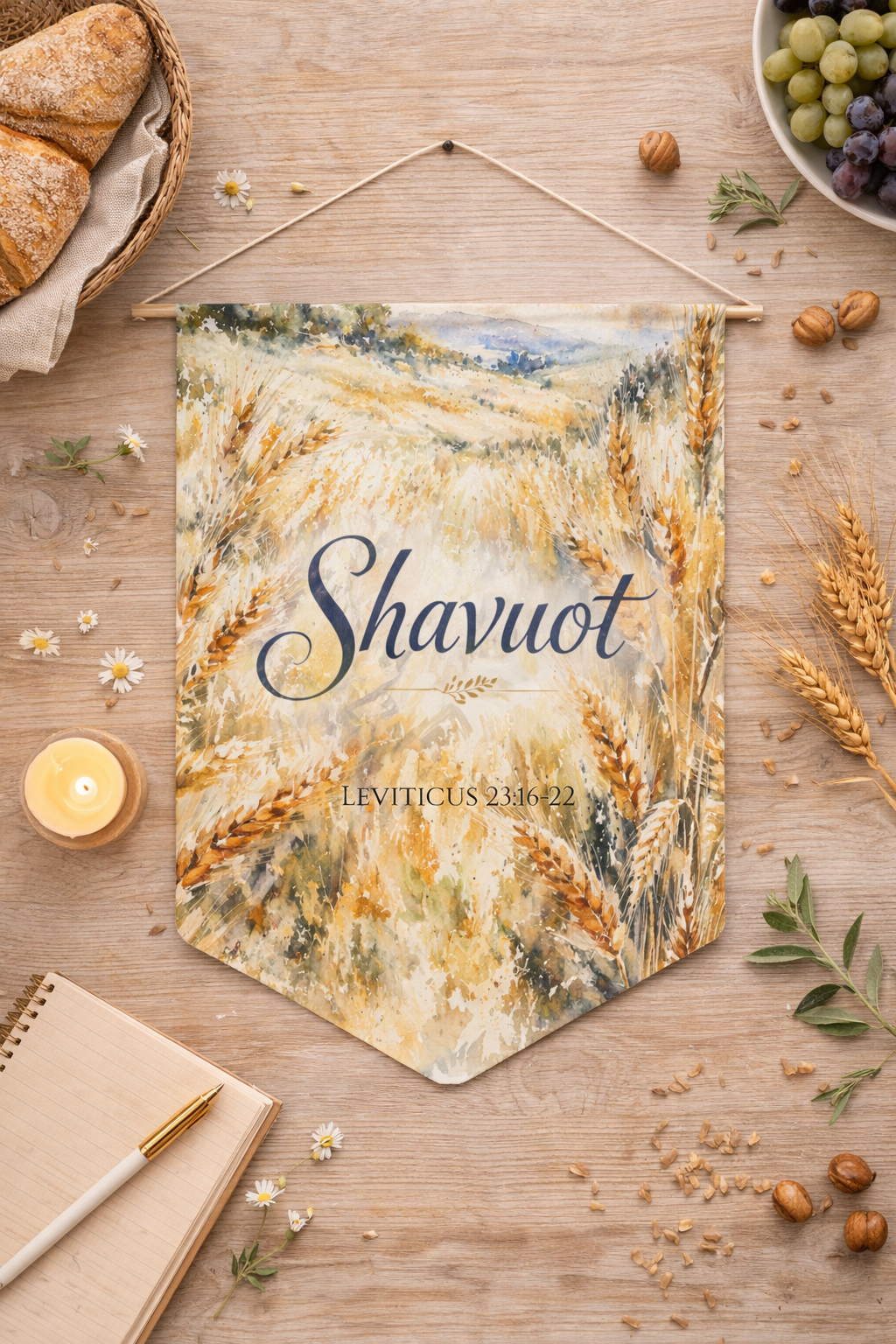 Shavuot | Feast of Weeks Wall Pennant