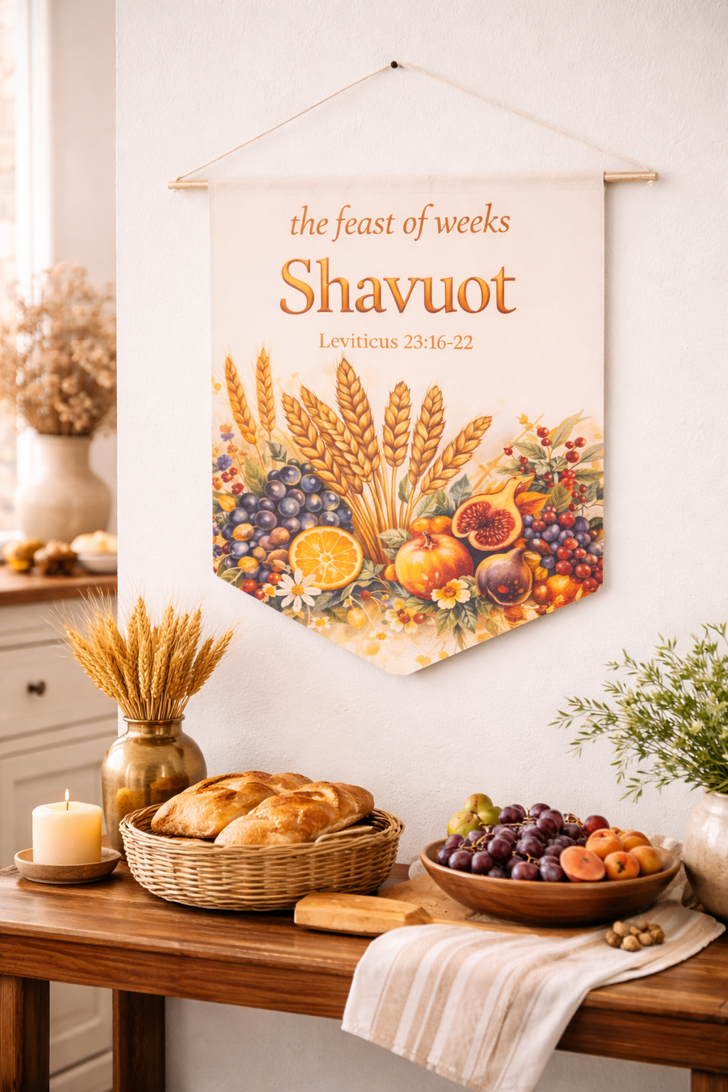 Shavuot | Feast of Weeks Wall Pennant