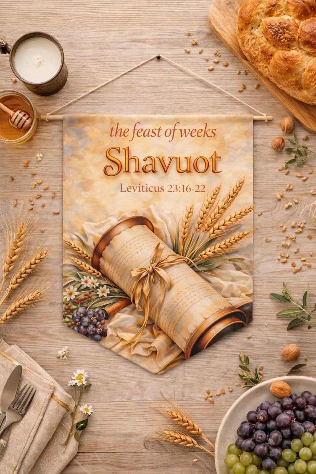 Shavuot | Feast of Weeks Wall Pennant