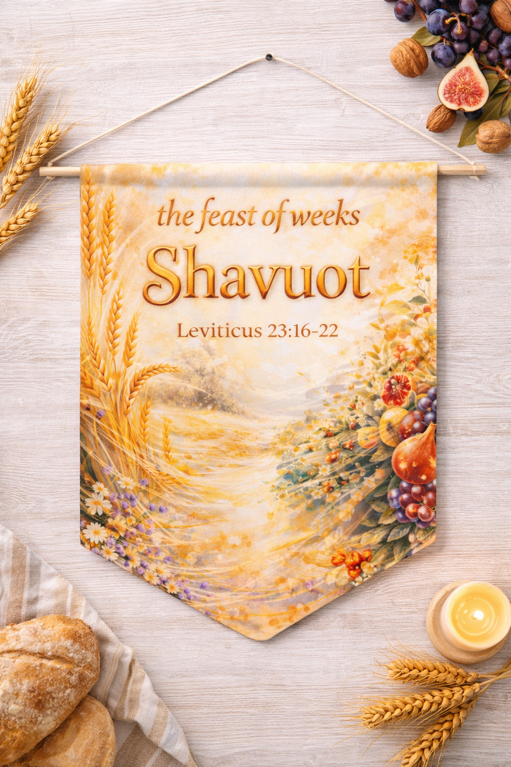 Shavuot | Feast of Weeks Wall Pennant