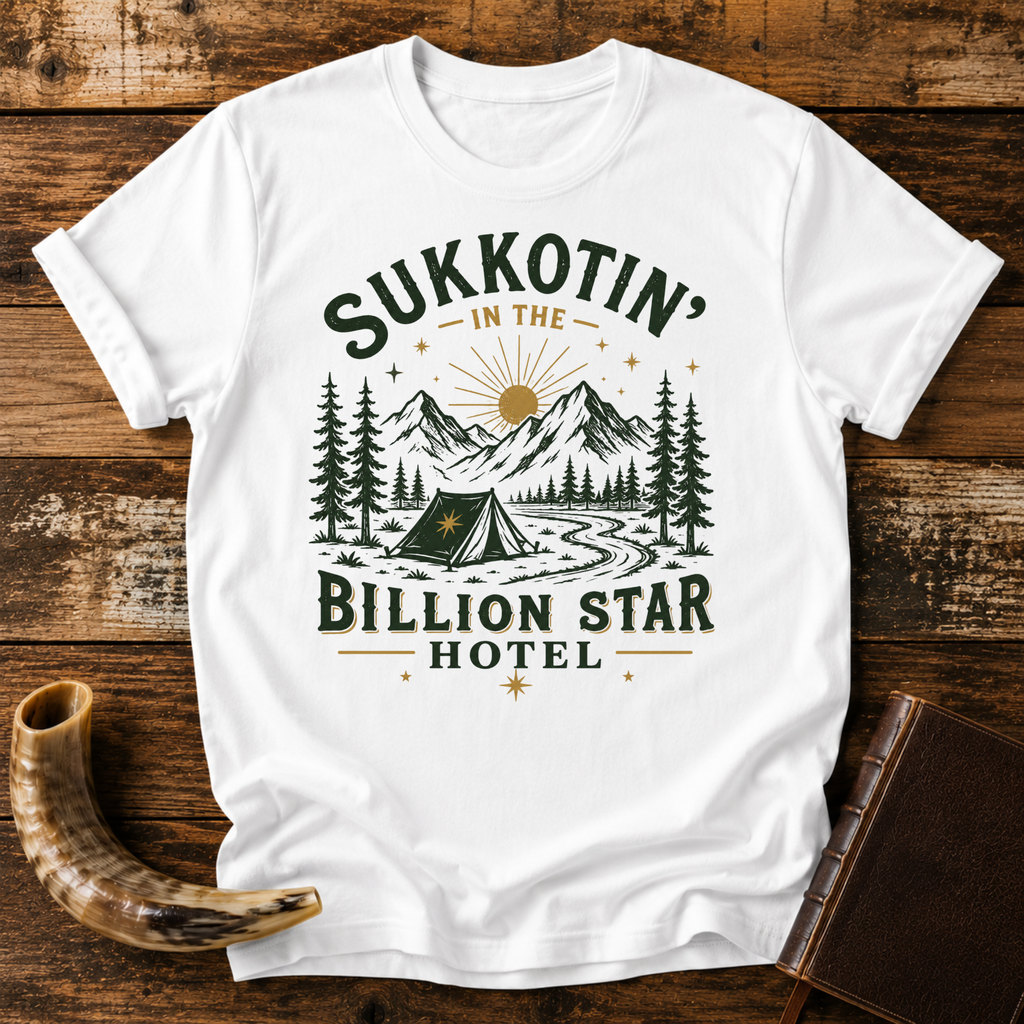 Sukkotin in the Billion Star Hotel Shirt | Sukkot Camping Tee | Fall Feast