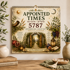 Biblical Hebrew Calendar 2026–2027 | Appointed Times & Feast Days Wall Calendar