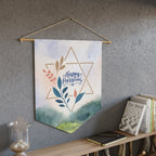 Happy Passover Pennant | Star of David Floral Wall Banner