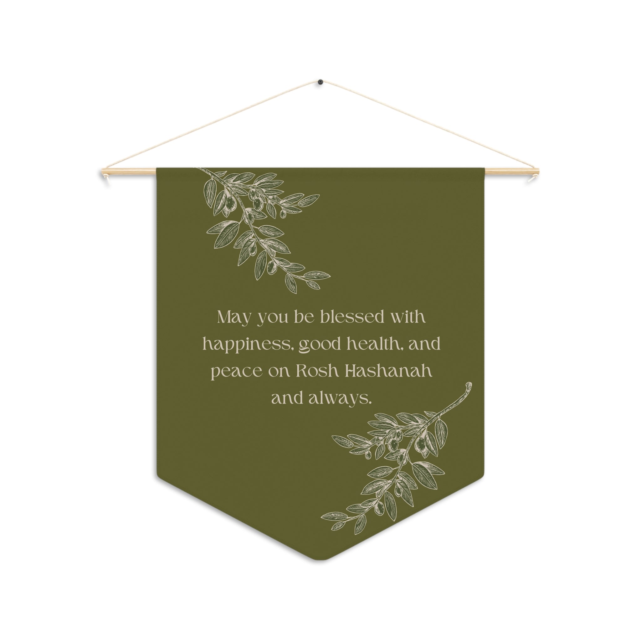 Rosh Hashanah Blessing | Olive Branch Wall Pennant